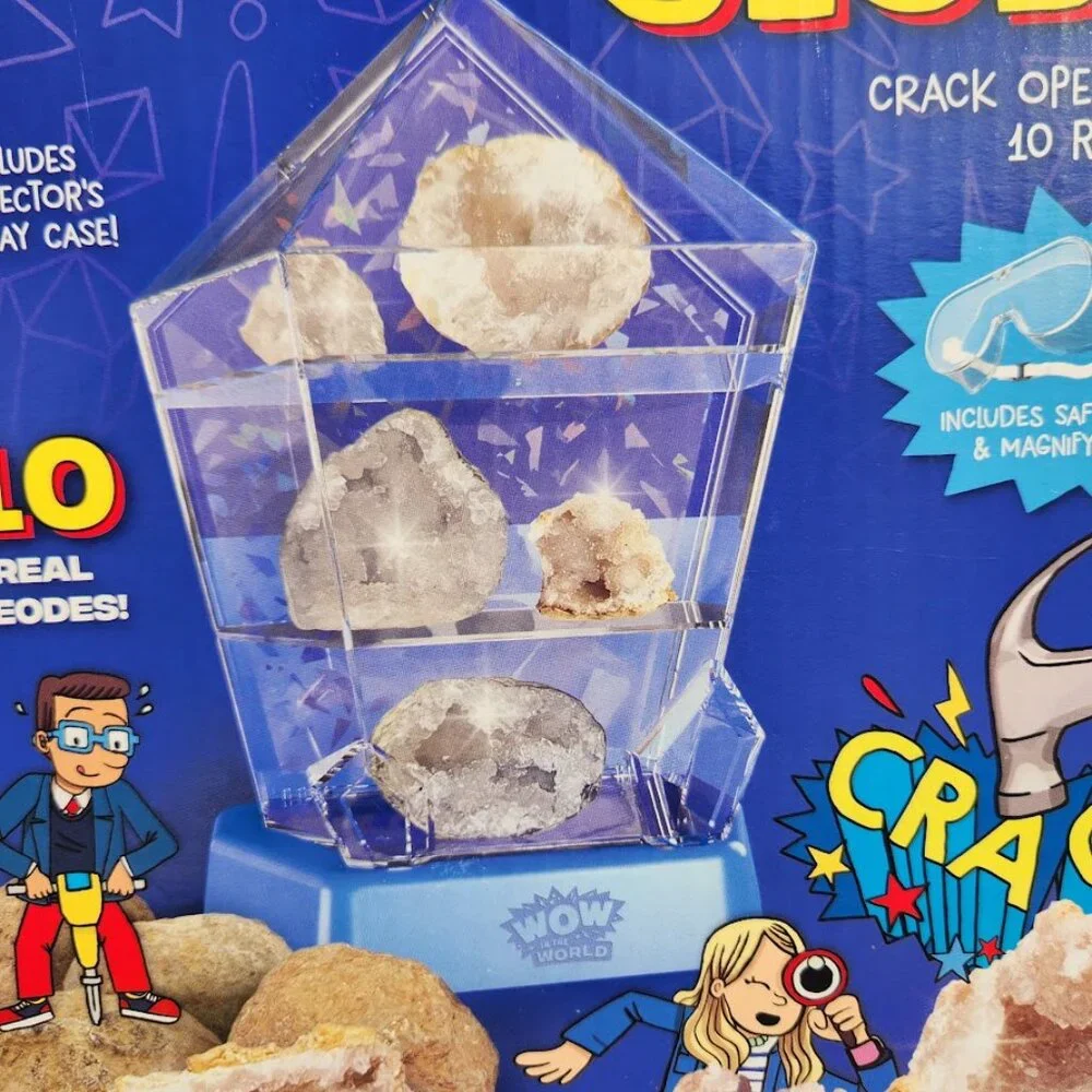 WOW in the World Crystal 10 Geodes STEM Science Kit Set Rocks Bundle Geology Gem